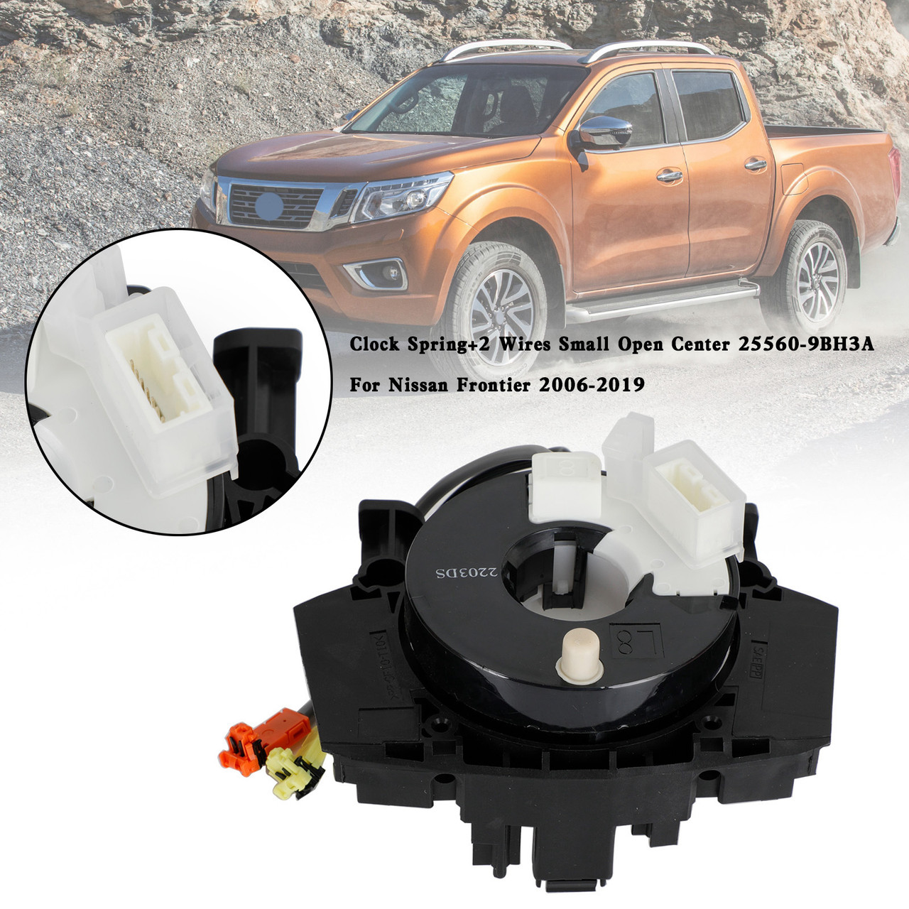 Clock Spring+2 Wires Small Open Center 25560-9BH3A For Nissan Frontier 2006-2019