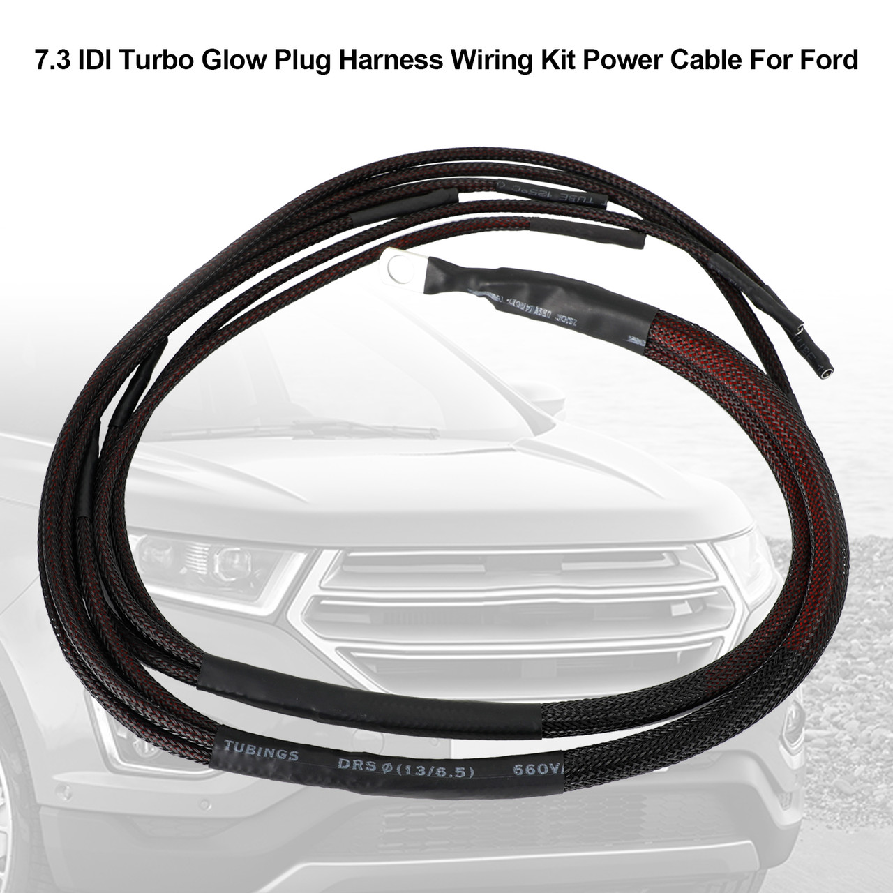 7.3 IDI Turbo Glow Plug Harness Wiring Kit Power Cable For Ford