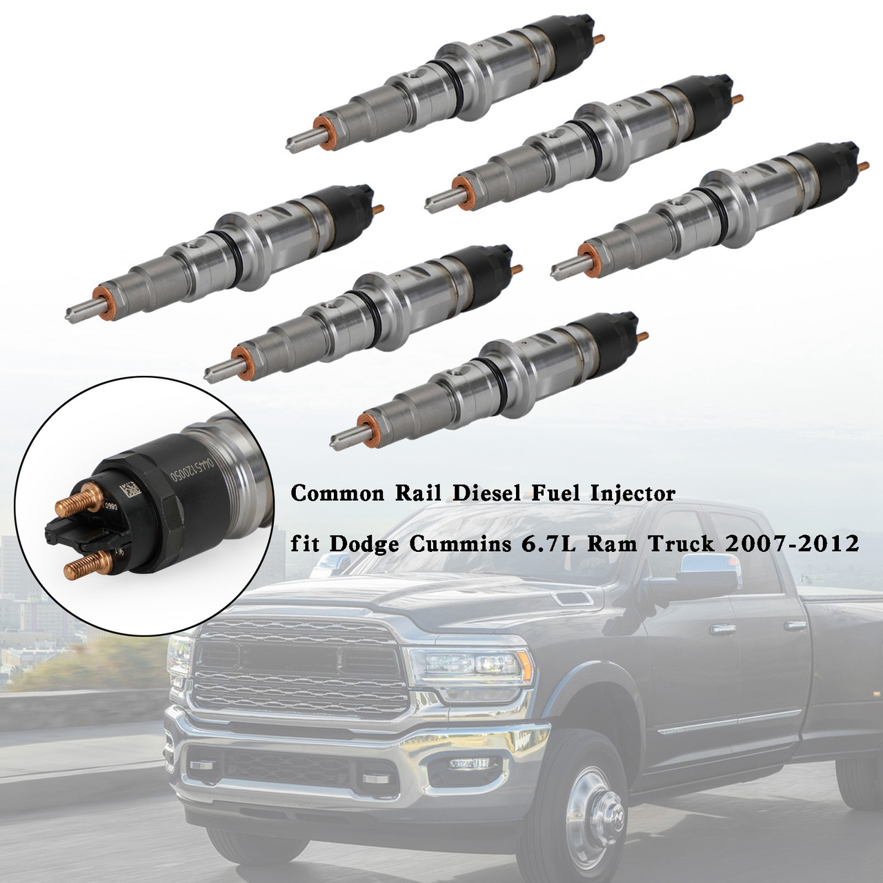 6PCS Common Rail Diesel Fuel Injector fit Dodge Cummins 6.7L Ram Truck 2007-2012