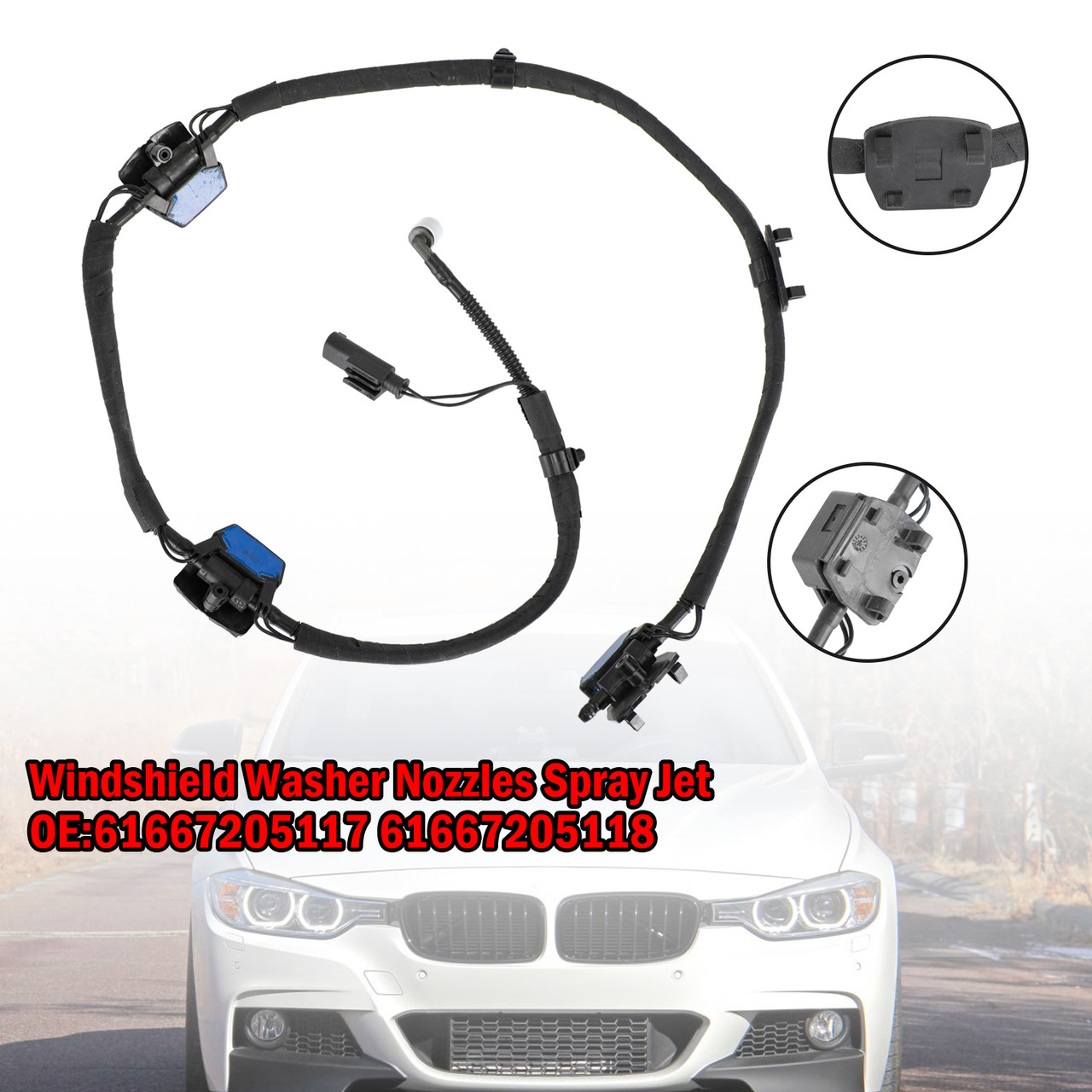 Windshield Washer Nozzles Spray Jet for BMW F10 F11 F18