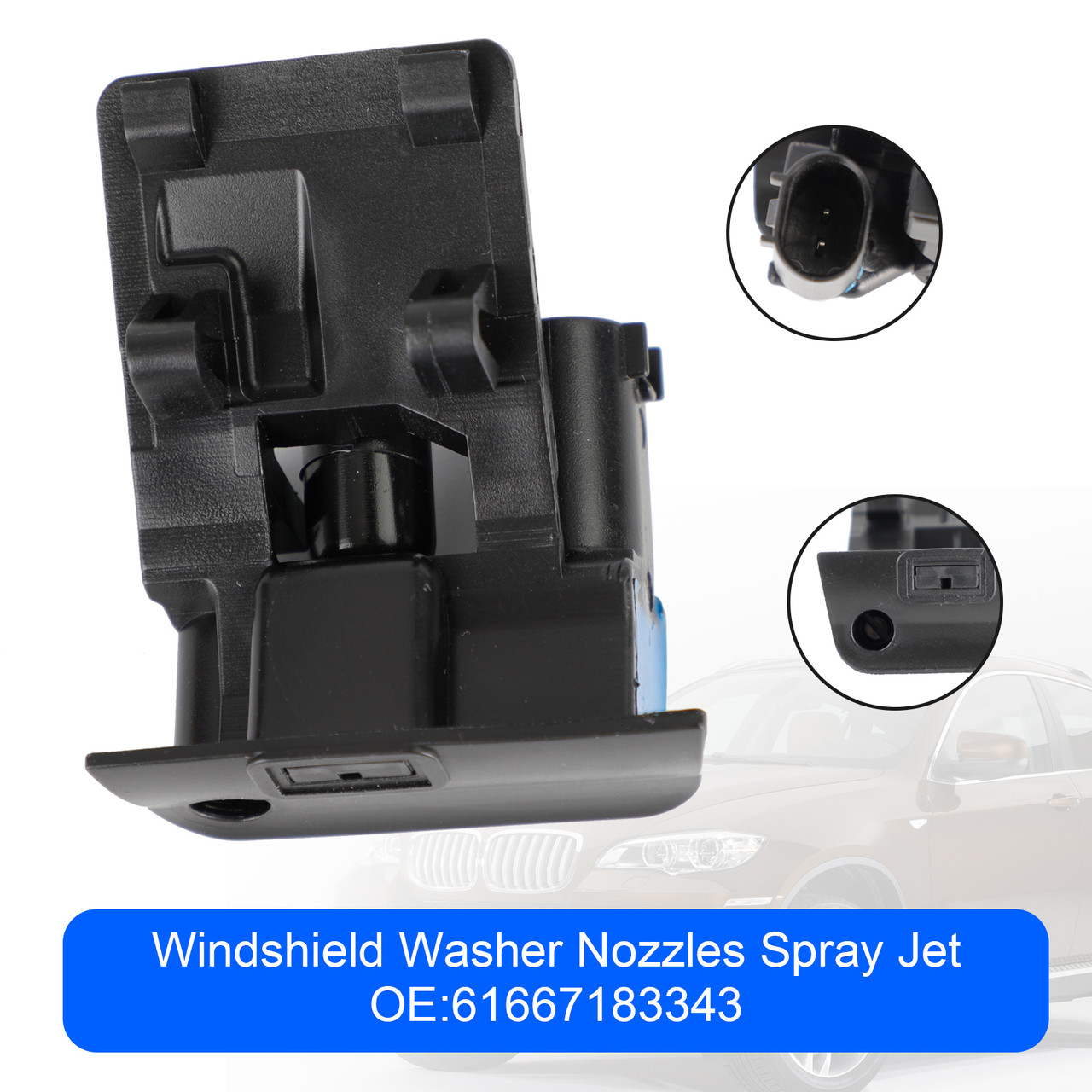 Windshield Washer Nozzles Spray Jet for BMW X1 E84 X6 E71 Left Right 61667183343