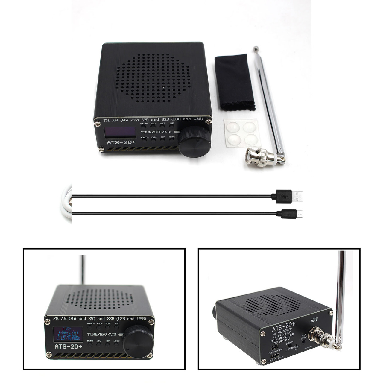 New ATS-20+ Plus ATS20 V2 SI4732 Radio Receiver FM AM (MW & SW