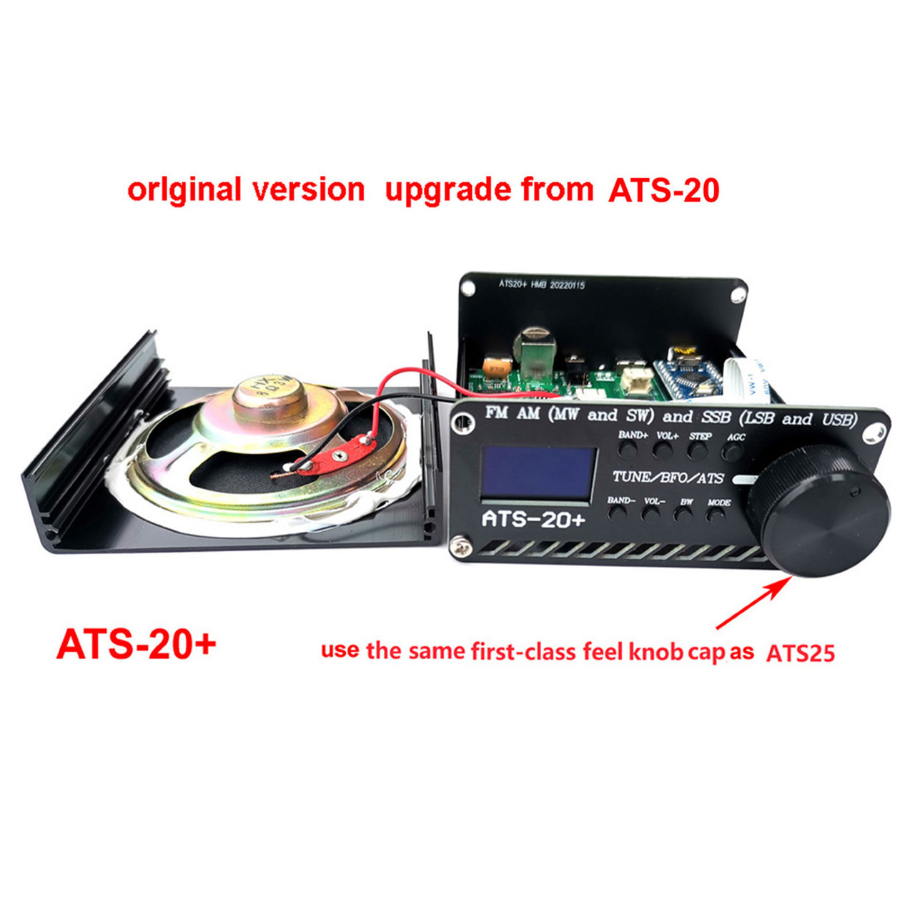 Si4732 Récepteur Radio Toutes Bandes, ATS-20 Plus Scanner Radio Portable  Récepteur Radio FM AM SSB Récepteur Radio Portable sans Fil Récepteur Radio