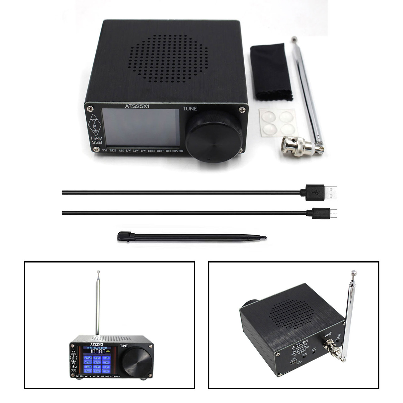 Upgraded 50Khz-2GHz V1.10D Malachite DSP SDR Receiver Radio 3.5 Inch LCD&Speaker