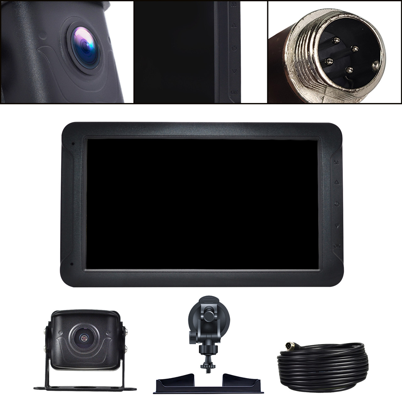 7" Monitor DVR Driving Video Recorder with Car Charger for RV Truck Bus + Camera