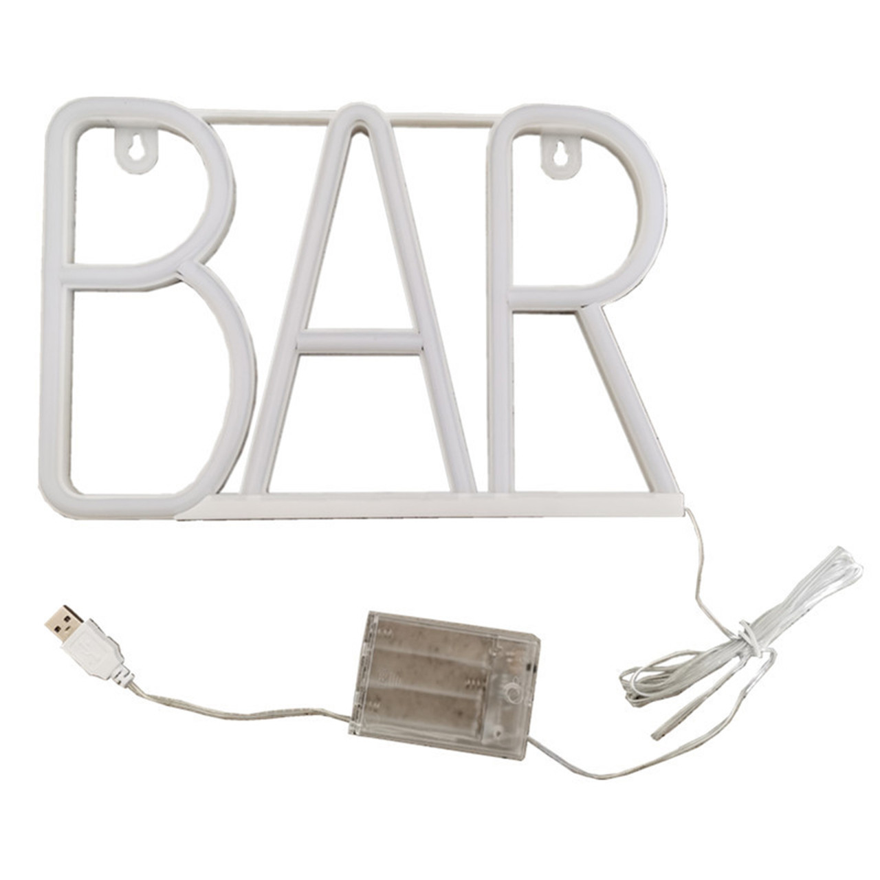 BAR LED Neon Sign Lights Bedside Night Light Lamp Kids Children Room USB Powered Blu