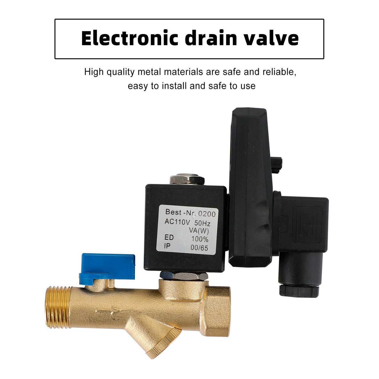 Ac110V 1/2" Multifunction Automatic Electronic Timed Air Compressed Drain Valve