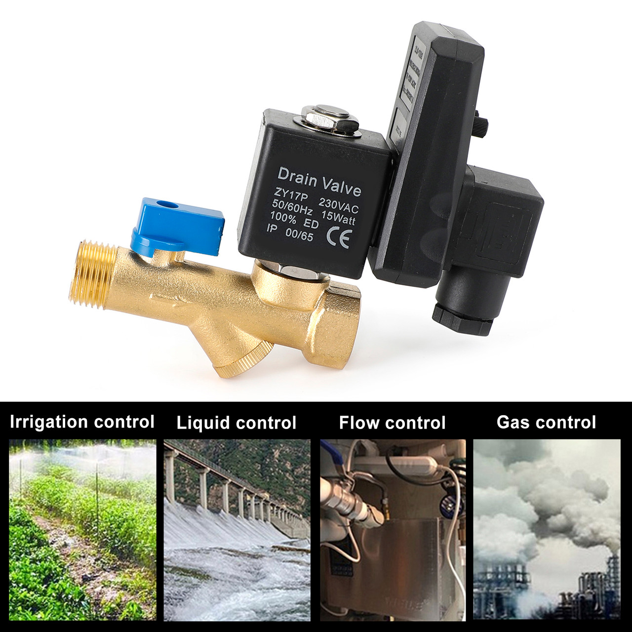 Ac220V 1/2" Multifunction Automatic Electronic Timed Air Compressed Drain Valve