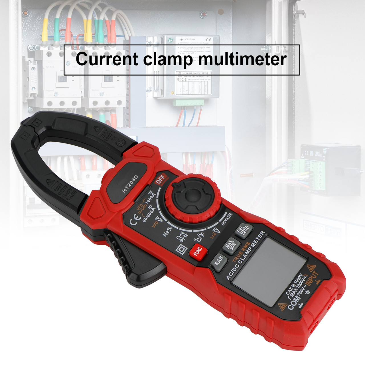 HT208D Digital Clamp Meter AC DC 6000 Counts Ture RMS Multimeter Tester