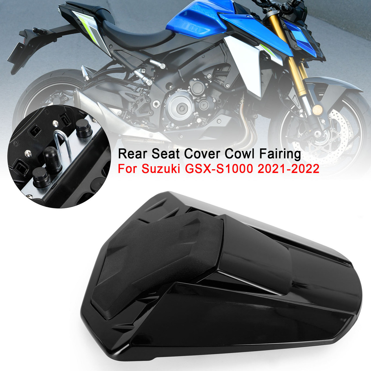 21-24 Suzuki GSXS 1000 GSX-S1000 Rear Seat Cover Cowl Fairing Black