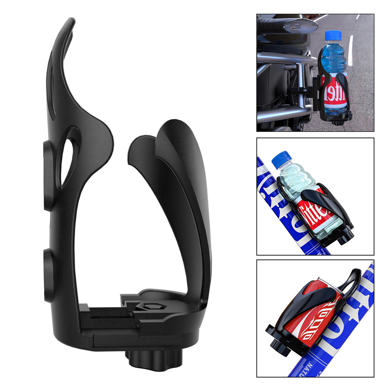 Cup Holder Beverage Water Bottle Cage Mount Handlebar Black A For Motorbike Atv