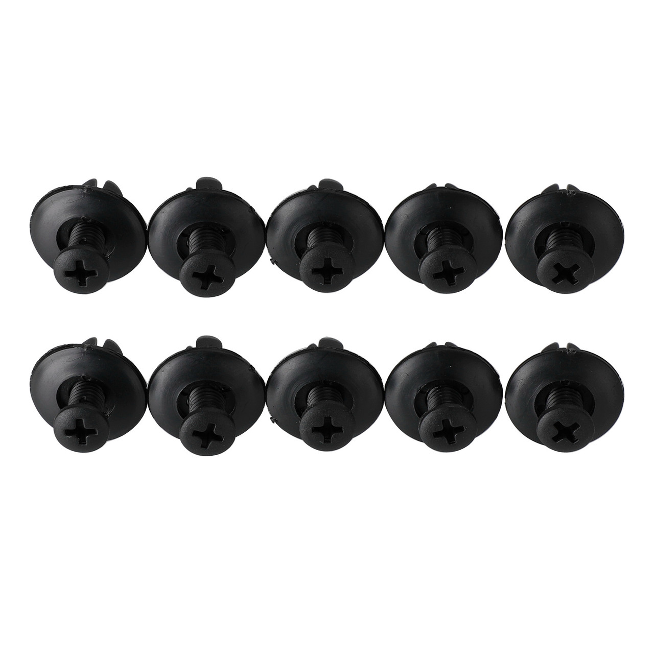 10pcs Fairing Panel Bolt Clip 8mm Plastic Screw Rivets Clips Black For Honda