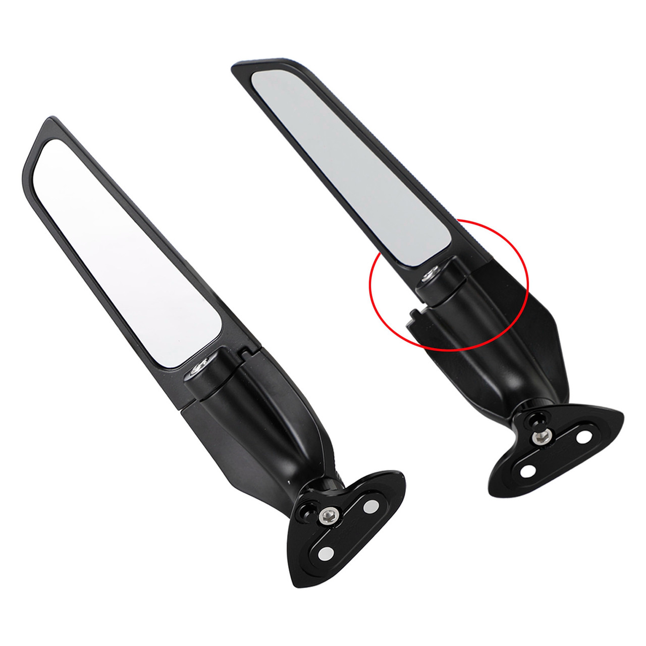 15-19 Yamaha YZF R1 R1M Adjustable Wing Fin Rearview Mirrors