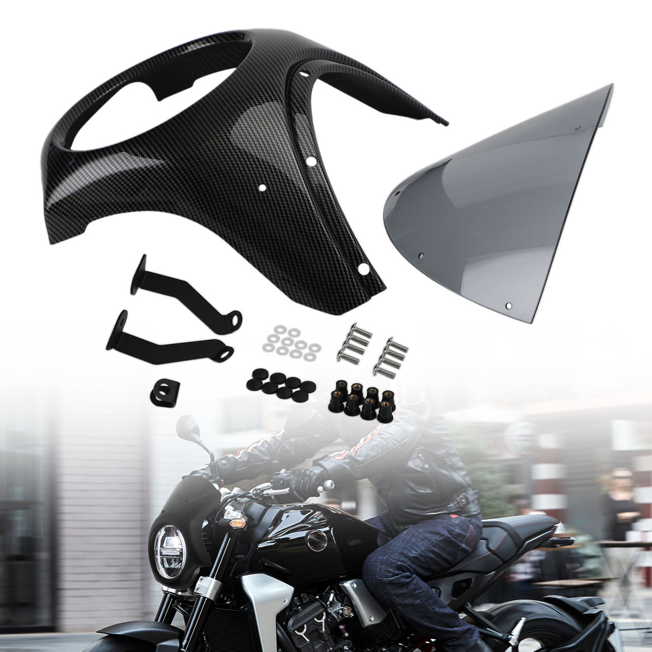 Headlight Windshield Fairing Windscreen For Honda CB1000R CB650R 2019-2021 D