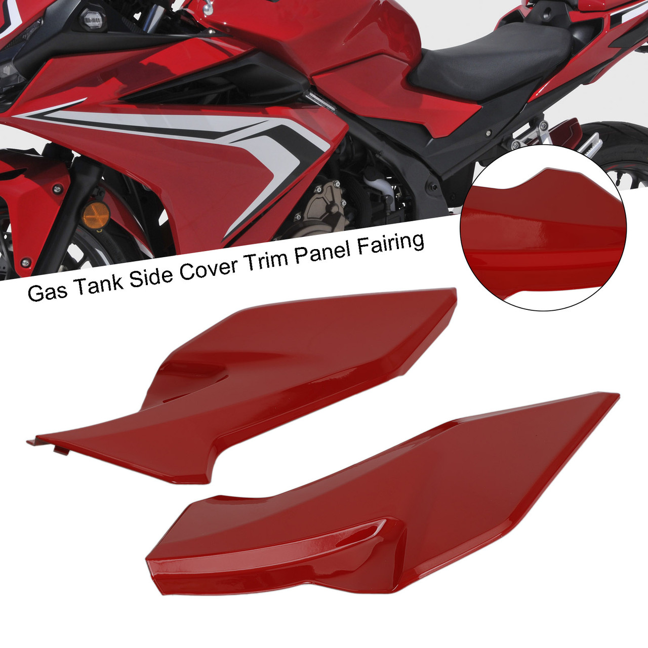Gas Tank Side Cover Trim Panel Fairing For HONDA CBR500R 2019-2021 Red
