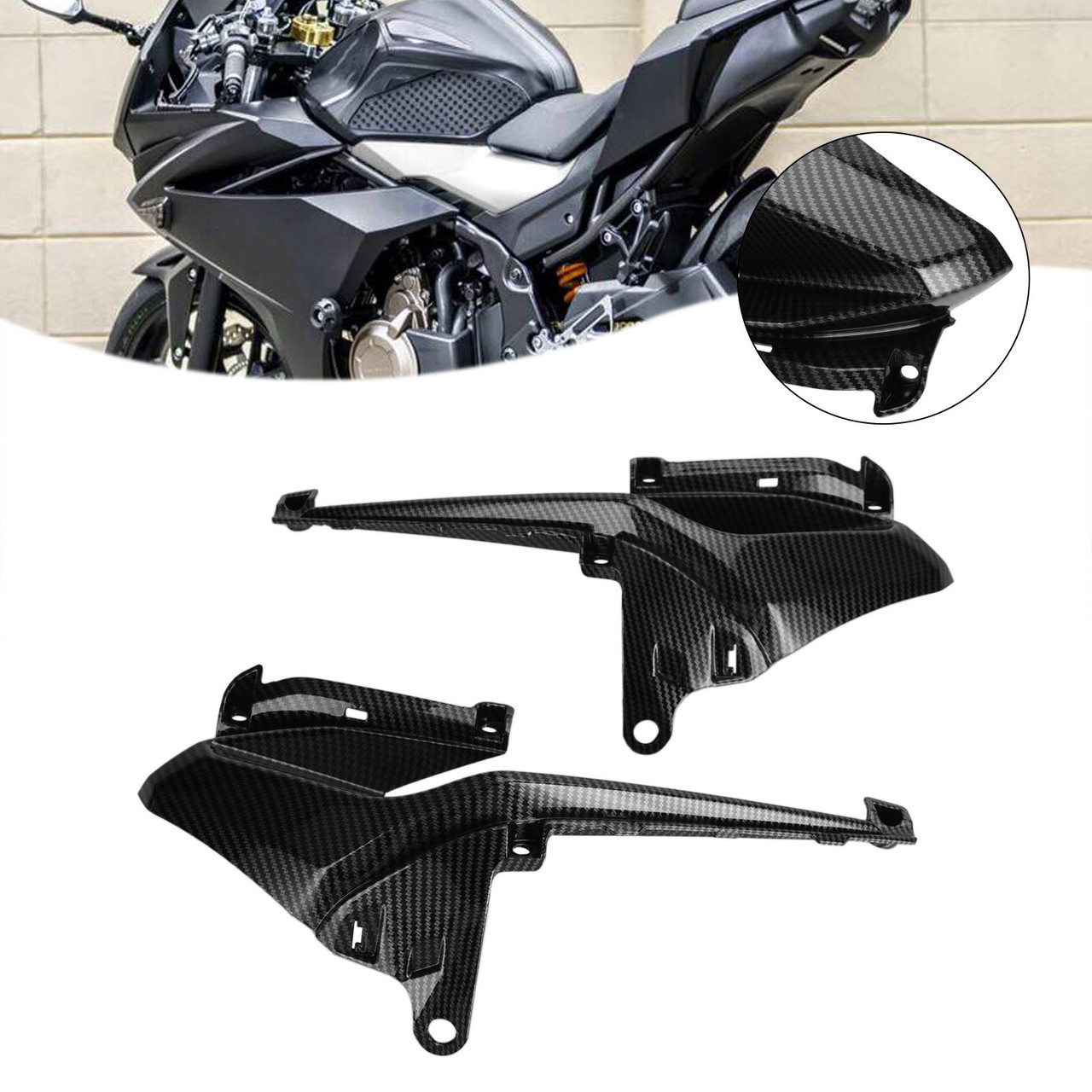 Air Intake Vent Cover side Panels Fit for Honda CBR500R 2019-2021 Carbon