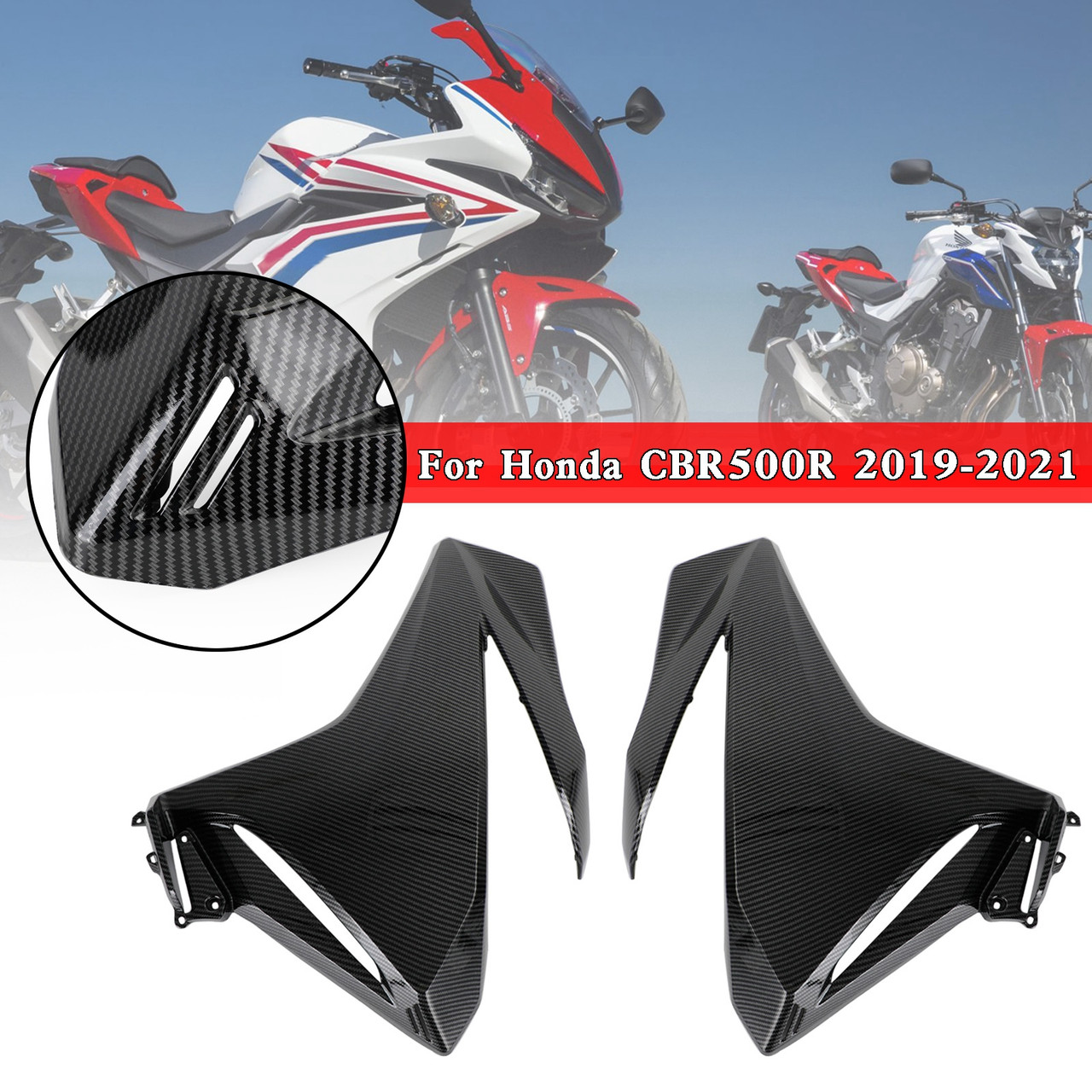 Side frame Cover Panel Fairing Cowl for Honda CBR500R 2019-2021 Carbon