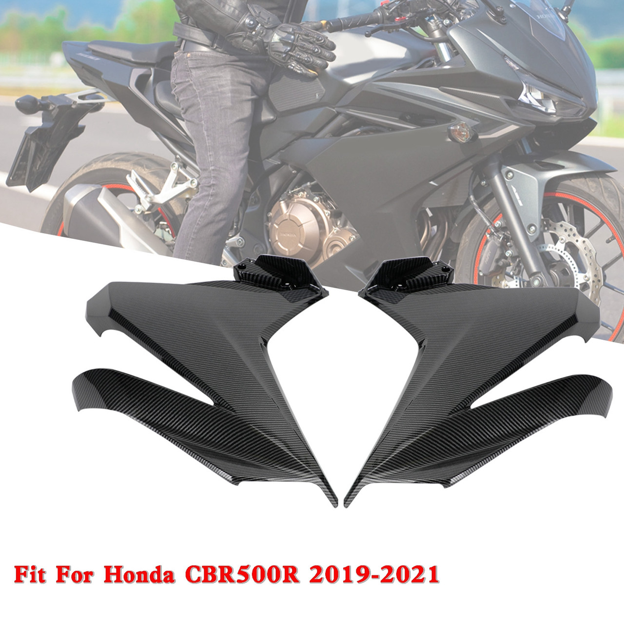 Side frame Cover Panel Fairing Cowl for Honda CBR500R 2019-2021 Carbon