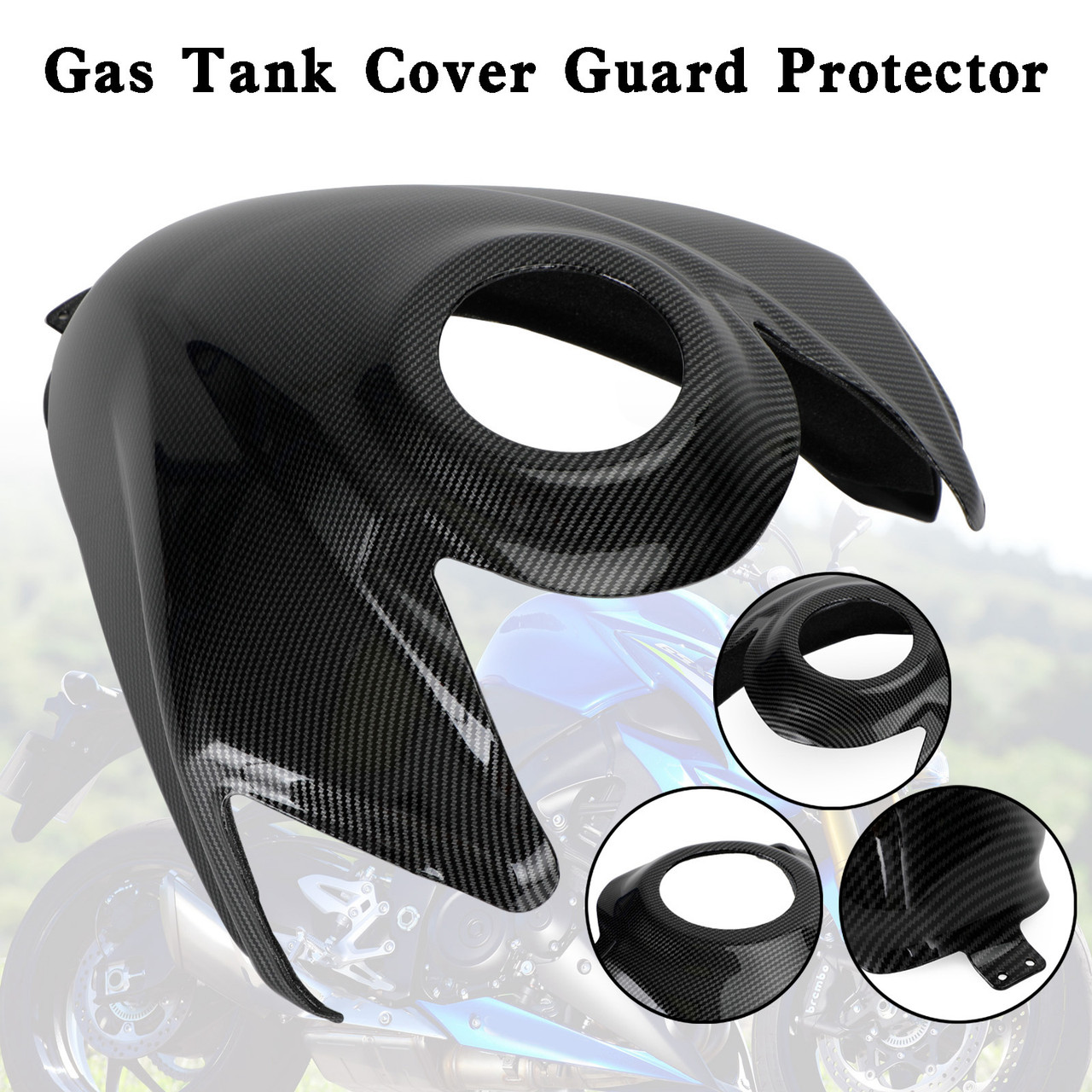 Gas Tank Cover Guard Protector For Suzuki GSX-S 750 GSXS 2017-2021 Carbon