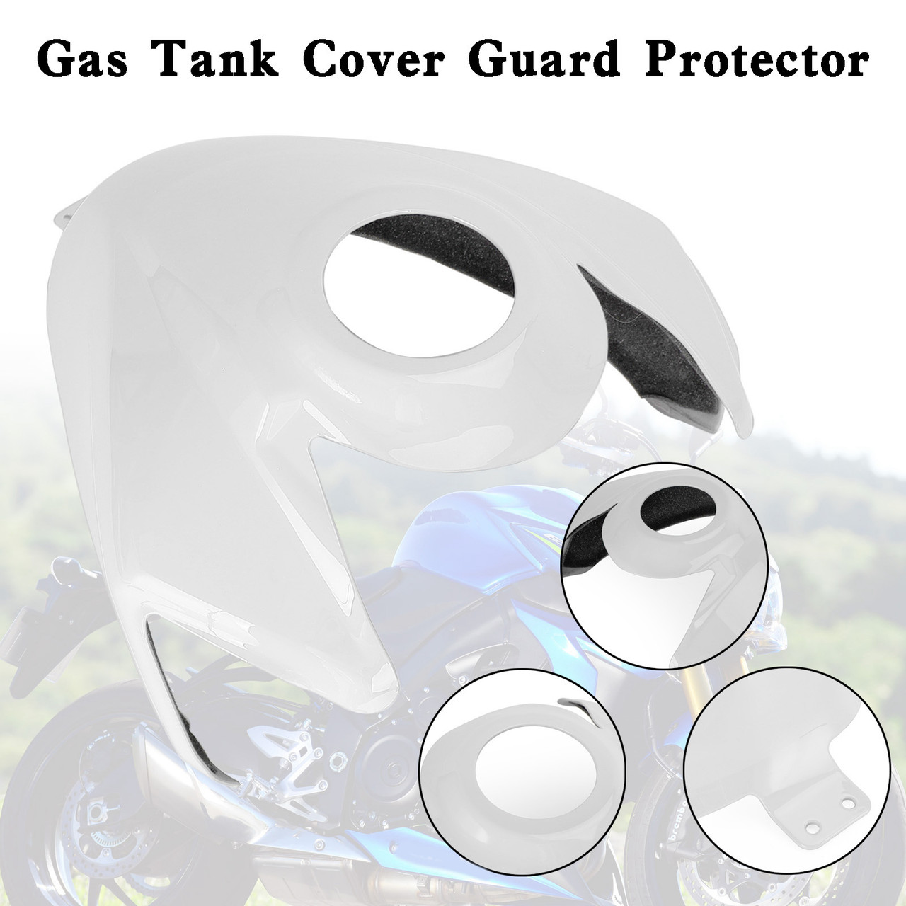 Gas Tank Cover Guard Protector For Suzuki GSX-S 750 GSXS 2017-2021 White