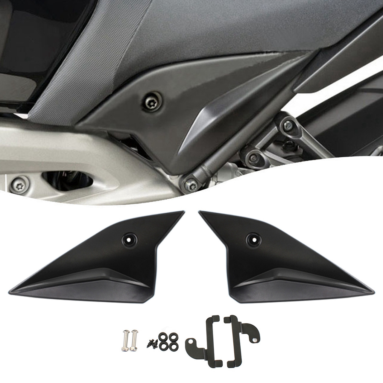 ABS Plastic Side Panels Cover Fairing Cowl For Yamaha MT-09 FZ09 2014-2021 Black