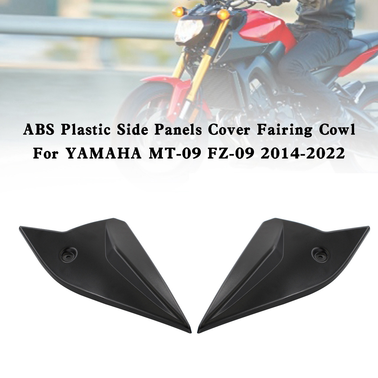 ABS Plastic Side Panels Cover Fairing Cowl For Yamaha MT-09 FZ09 2014-2021 Black