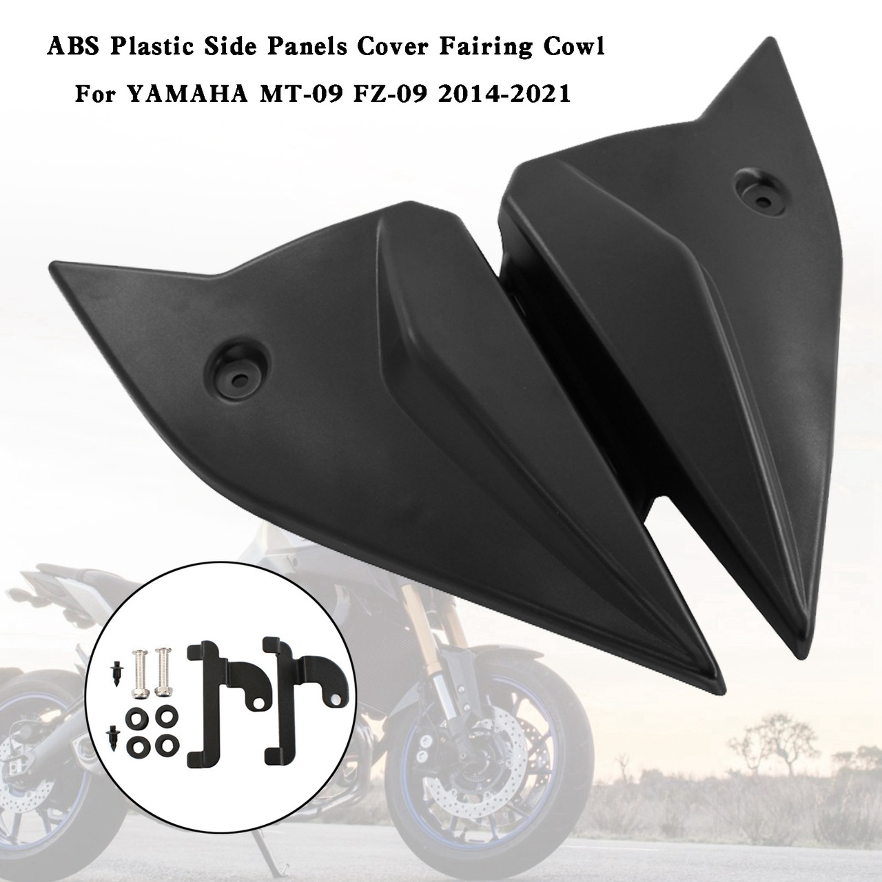 ABS Plastic Side Panels Cover Fairing Cowl For Yamaha MT-09 FZ09 2014-2021 Black