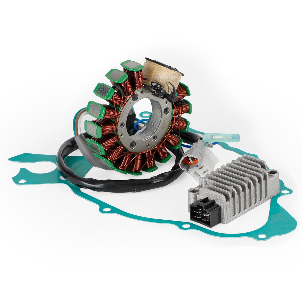 Magneto Stator + Voltage Rectifier + Gasket For Yamaha TW125 TW200