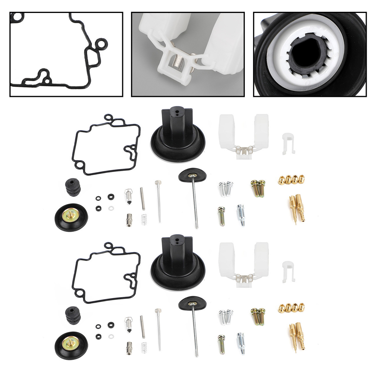 2X Carburetor Carb Rebuild Kit acceleration pump fit for KT CVK24 Scooter Racing