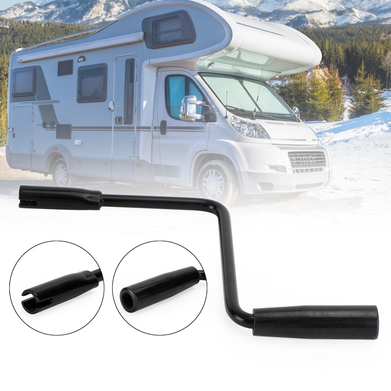 Pop Up Camper Crank Handle Caravan RV Camping Canopy Rocker Black