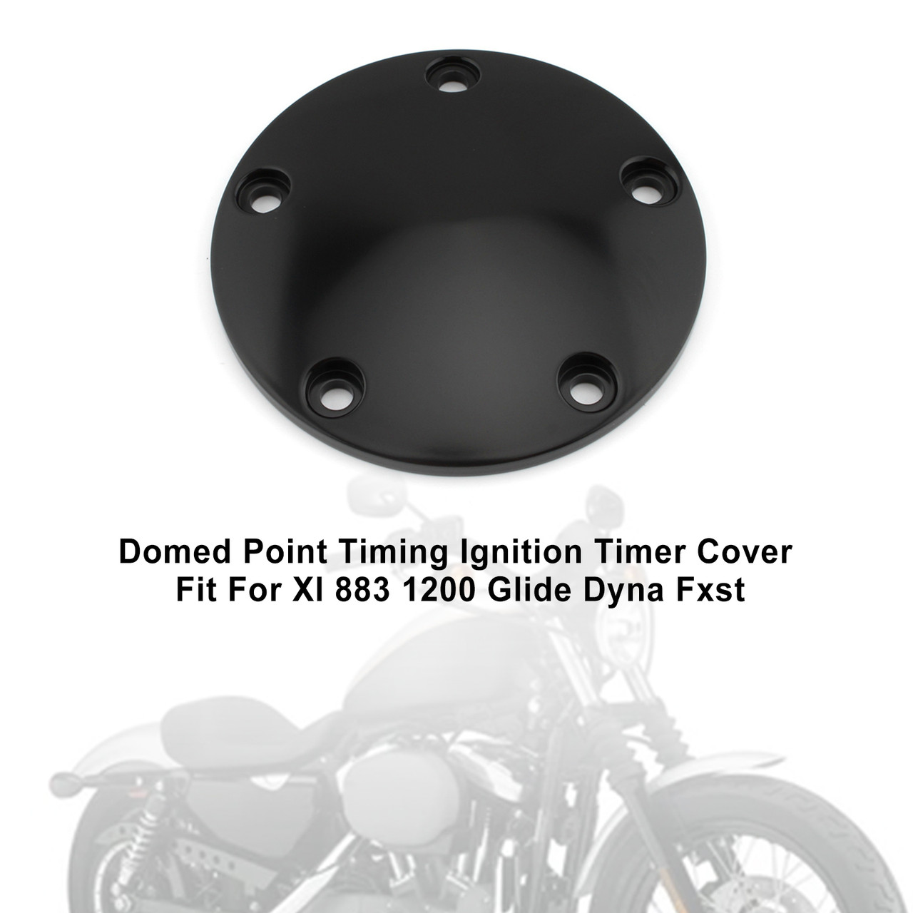 Timing Ignition Timer Cover Domed Point Black For Fltr Electra Glide Dyna Fxst