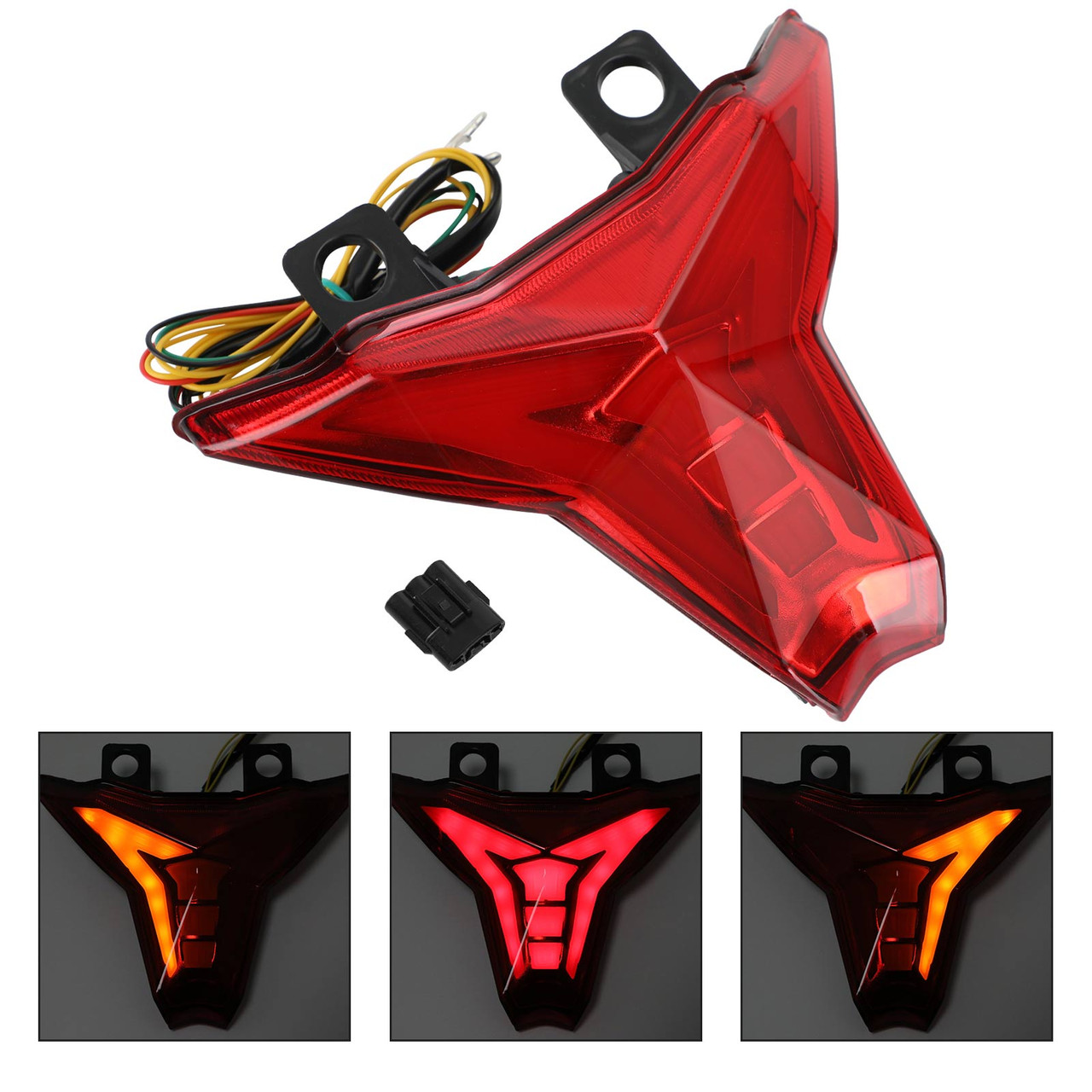 Integrated Tail Light Turn Signal For KAWASAKI Ninja ZX10R Z1000 2013-2022 Red