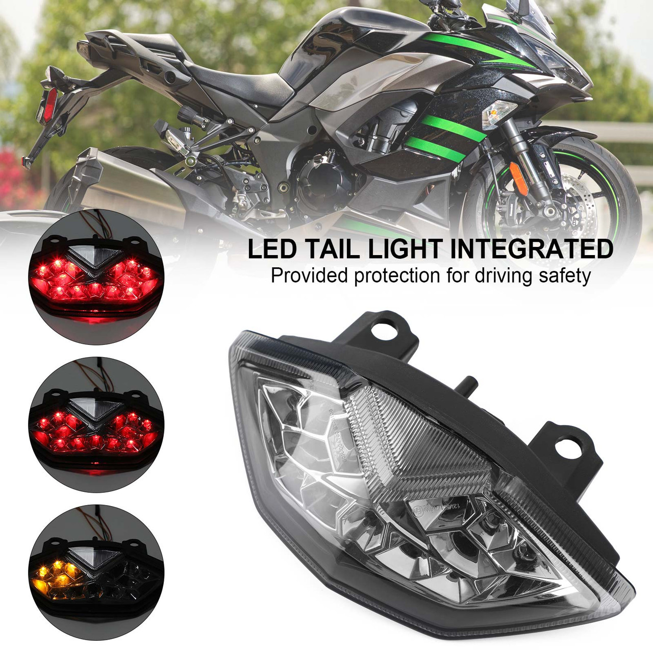 Tail Light Integrated For KAWASAKI NINJA 1000 KLE 650 VERSYS 2020 Z1000/SX Black