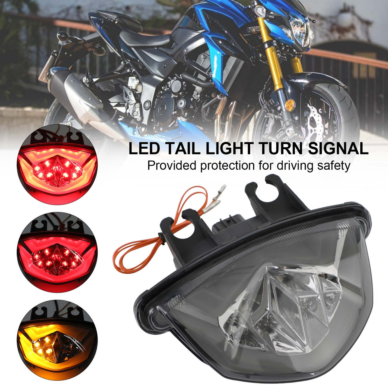 LED Tail Light Turn Signal For Suzuki GSXS 1000 F GSX-S 750 Z 2017-2021 Black