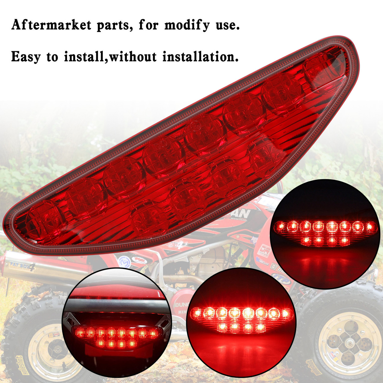 LED Tail Light Rear Brake Taillight For HONDA TRX450R & TRX450ER 2006-2014