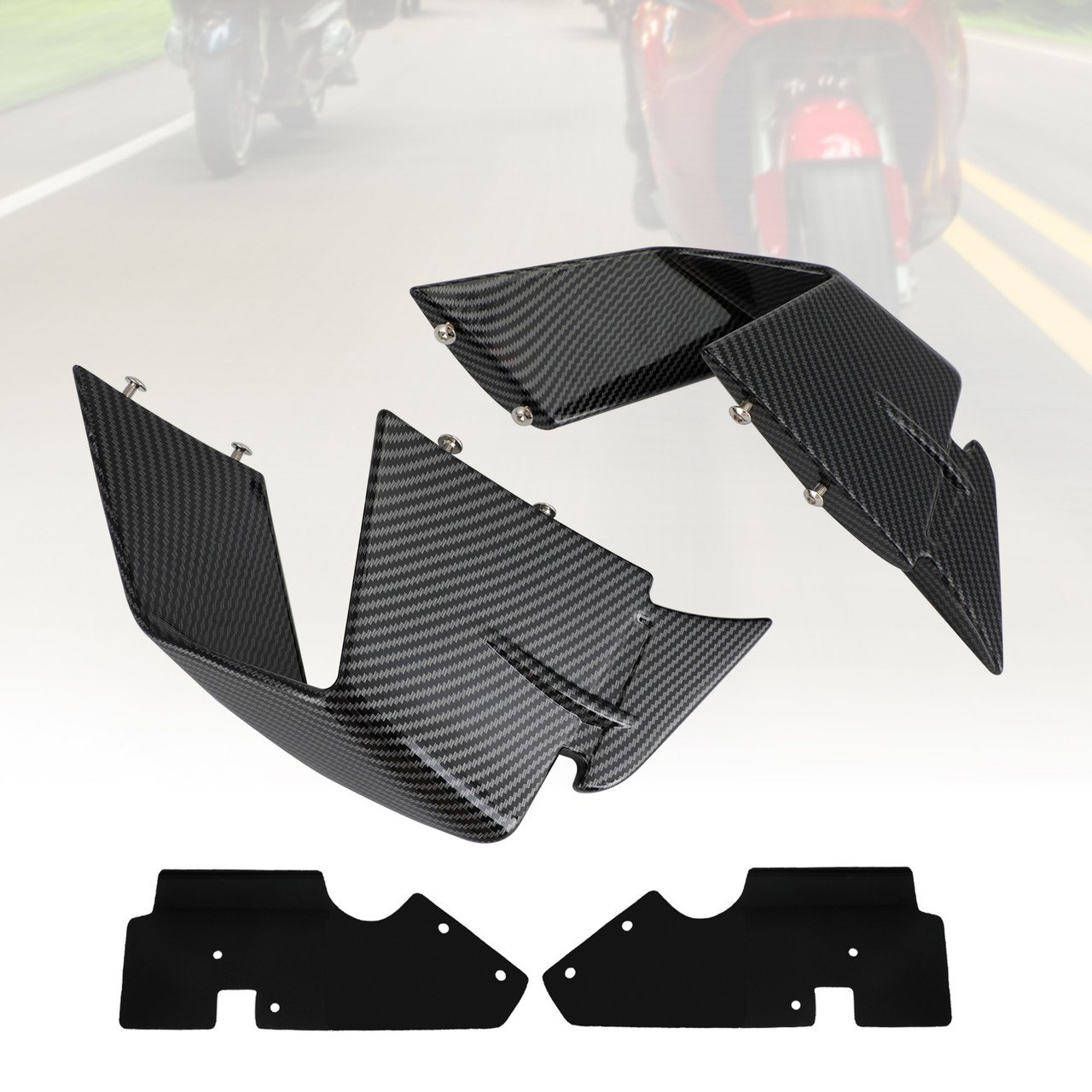 Front Spoiler Wind Winglets Fairing fit for BMW S1000RR 2019-2022 Carbon