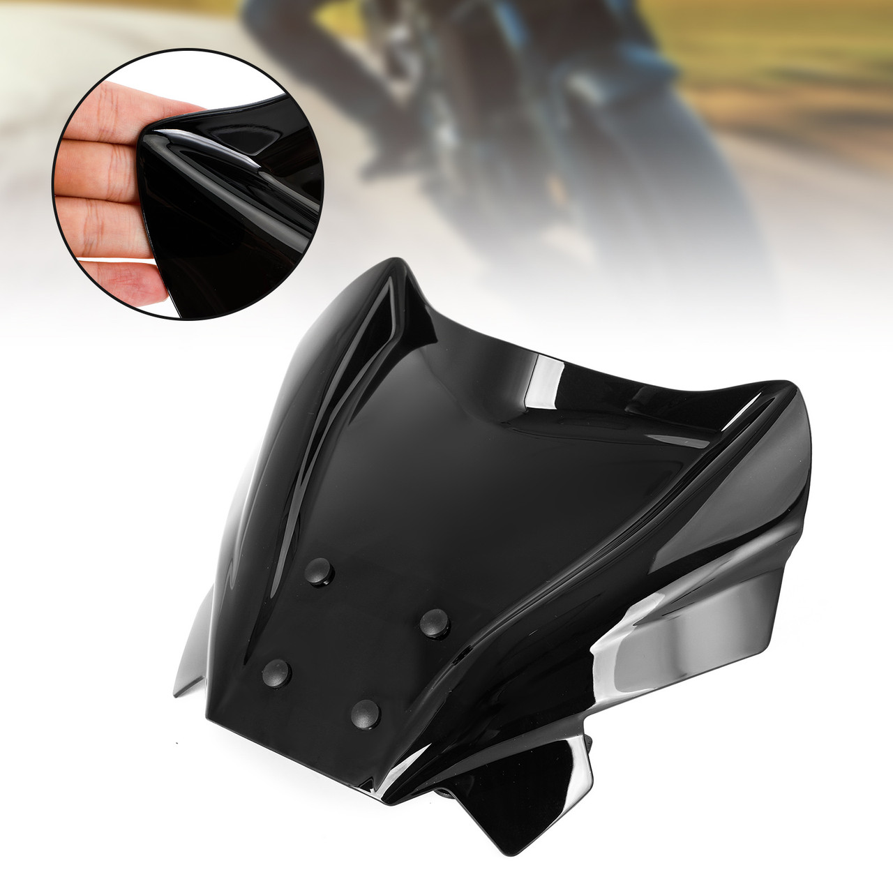 ABS Motorcycle Windshield WindScreen fit for Yamaha MT-09 / MT-09 SP 2021-2022 Black
