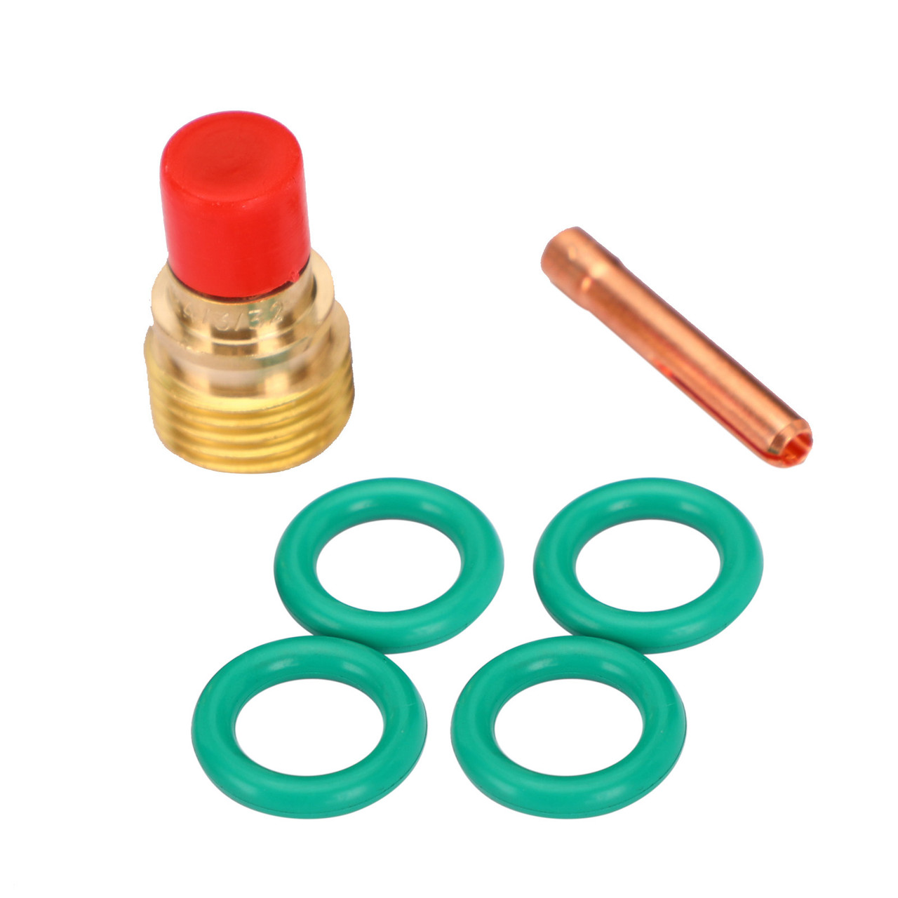 7pcs TIG Welding Torch Stubby Gas Lens Pyrex Glass Cup Kit For WP-9/20/25