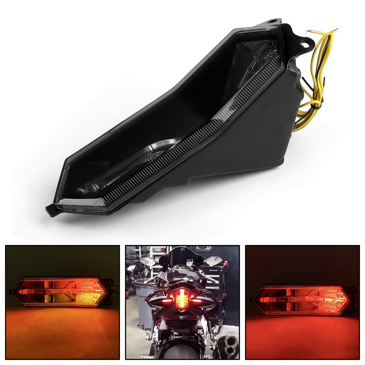 Tail light Integrated Turn Signals For Yamaha YZF R6 R1 R1S R7 2015-2022 Smoke