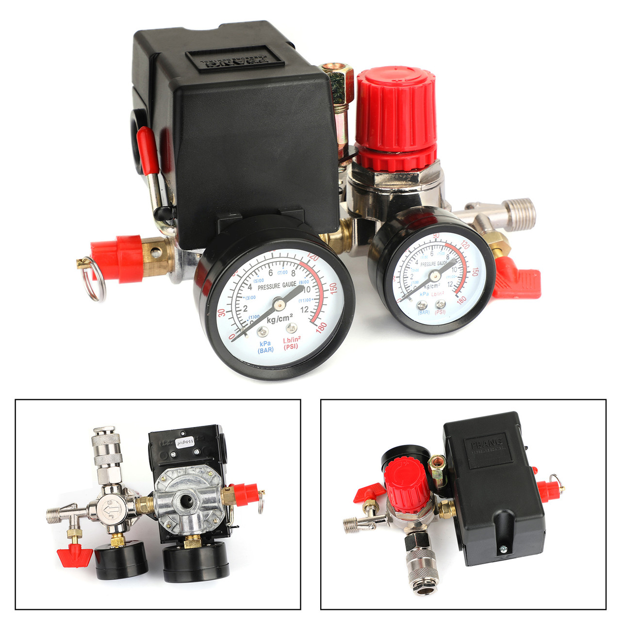 Air Compressor Pressure Control Switch Manifold Regulator Fitting Mad