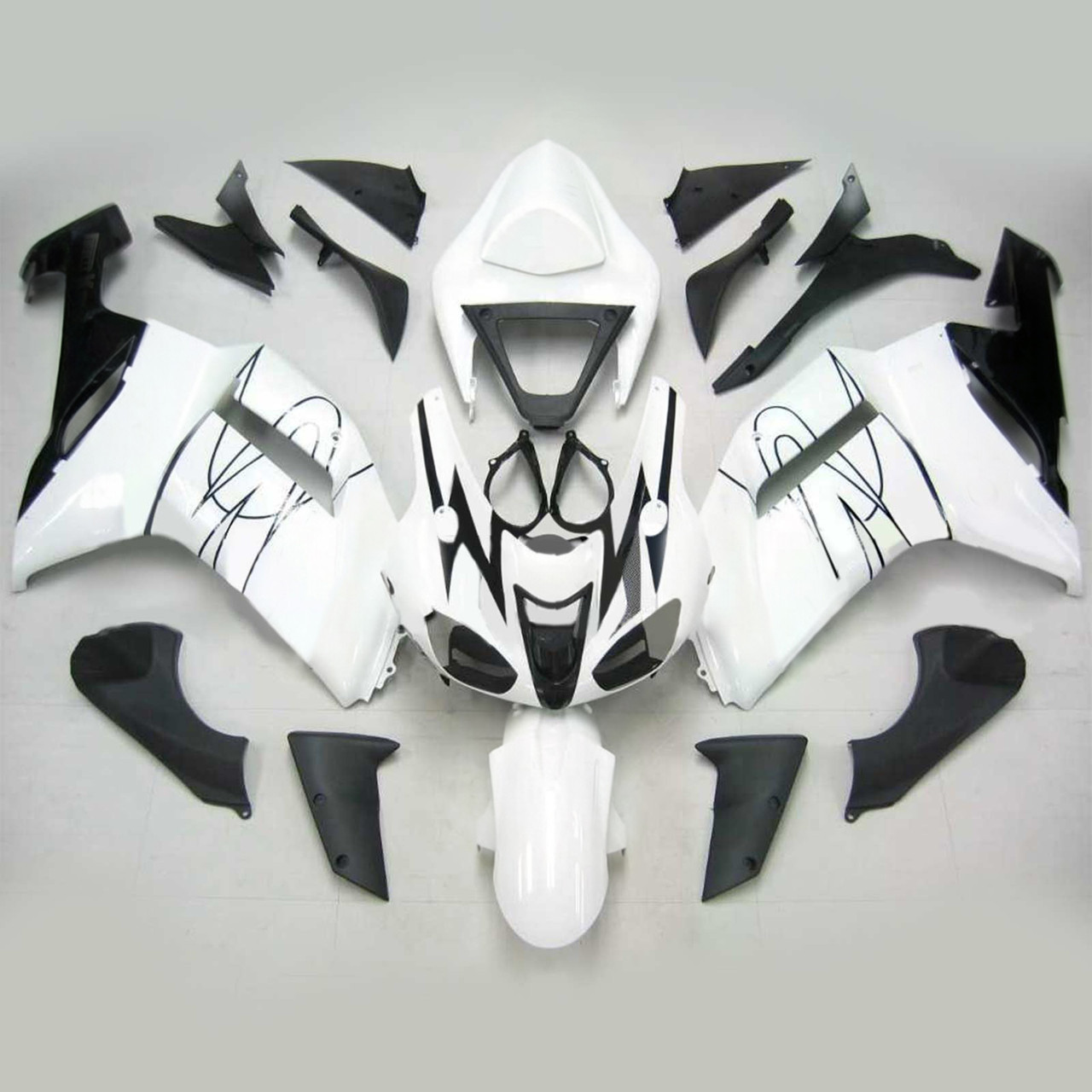 Kawasaki ZX6R 636 2007-2008 Amotopart Fairing Kit Generic #104