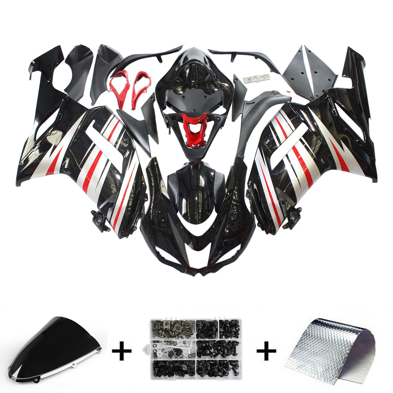 Kawasaki ZX6R 636 2007-2008 Amotopart Fairing Kit Generic #111