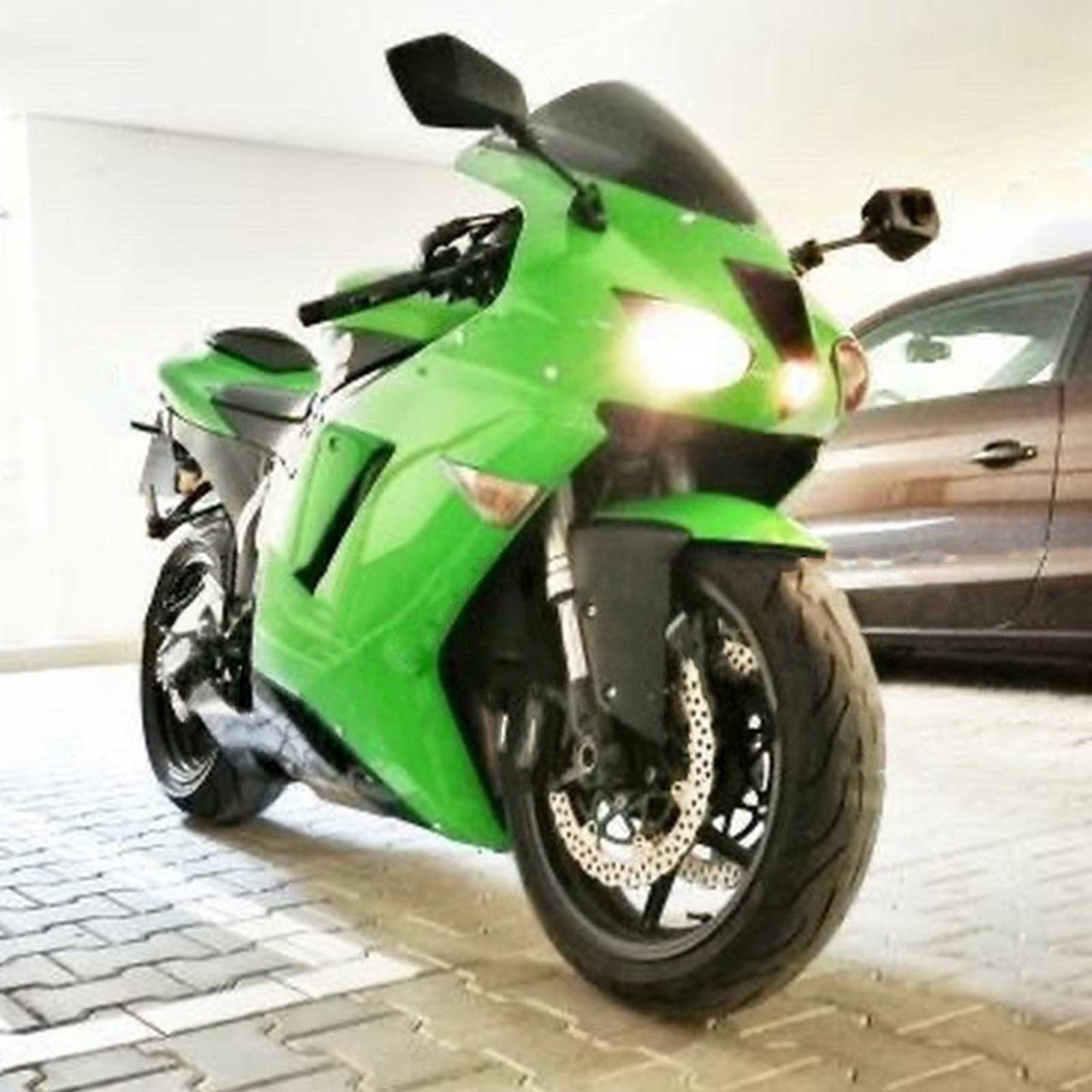 Kawasaki ZX6R 636 2007-2008 Amotopart Fairing Kit Generic #112