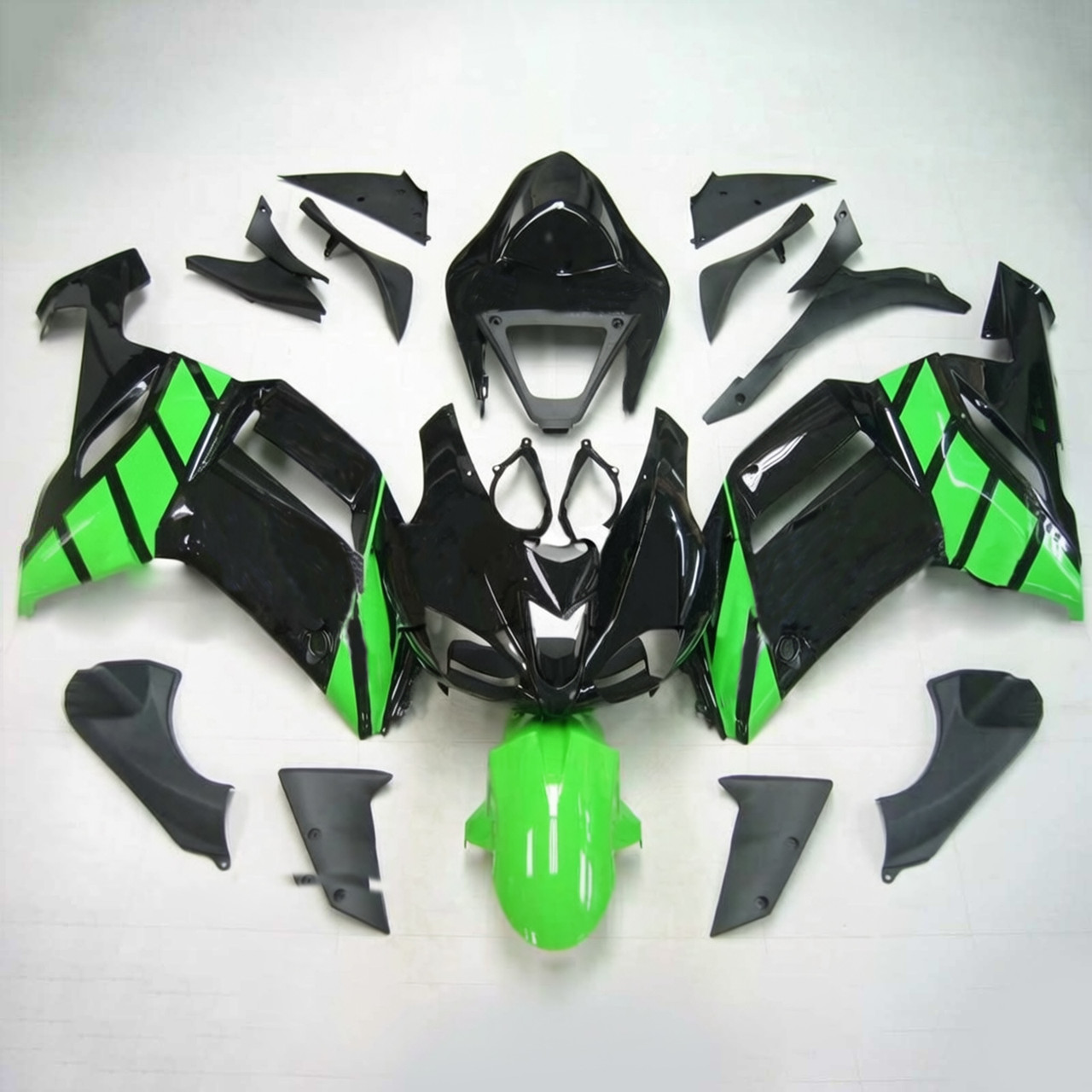 Kawasaki ZX6R 636 2007-2008 Amotopart Fairing Kit Generic #120