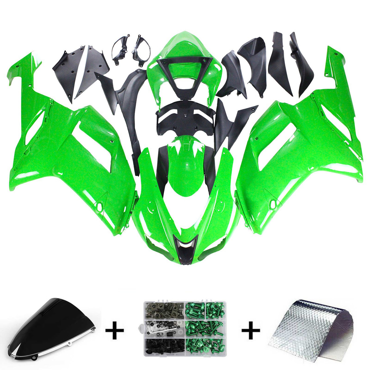 Kawasaki ZX6R 636 2007-2008 Amotopart Fairing Kit Generic #122