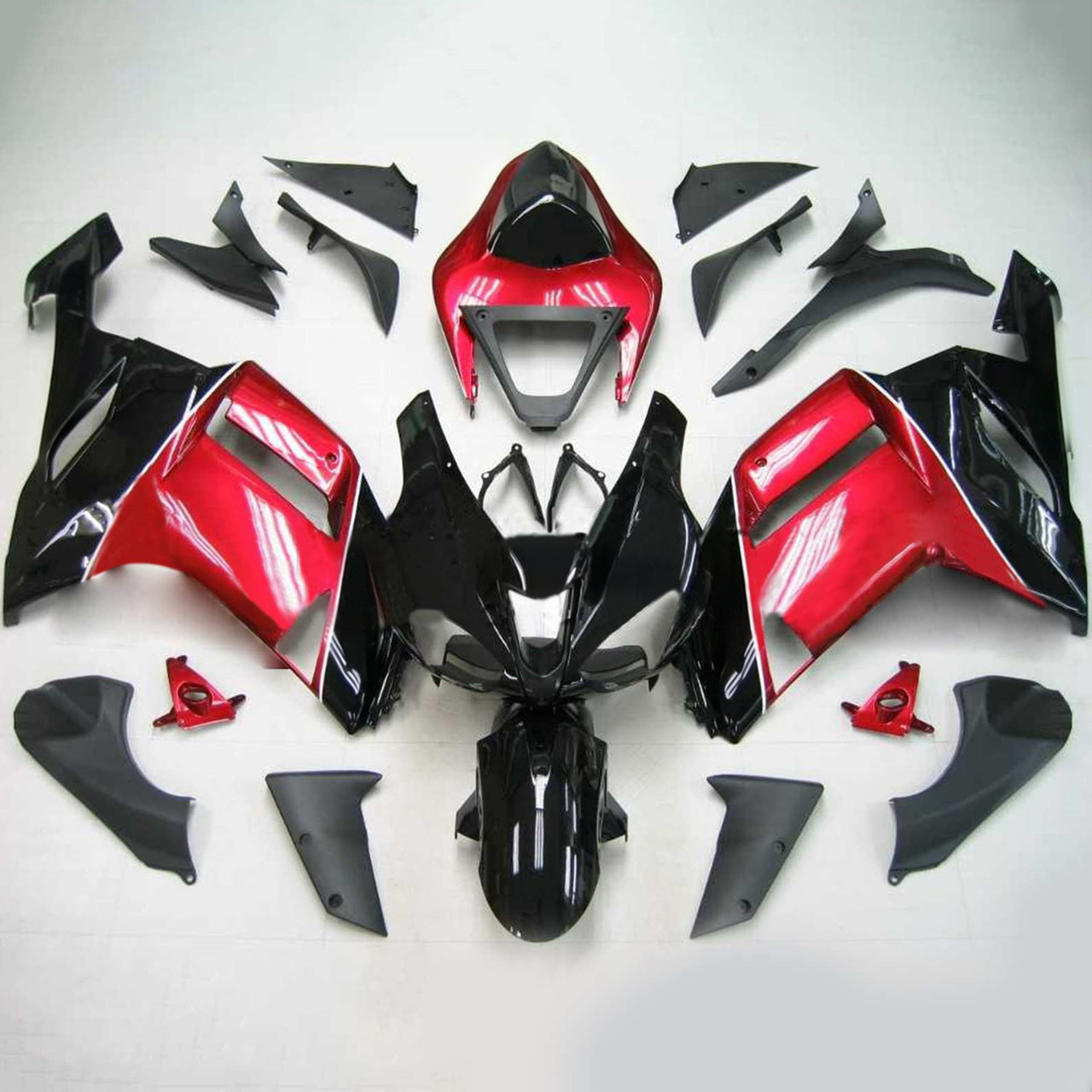 Kawasaki ZX6R 636 2007-2008 Amotopart Fairing Kit Generic #124