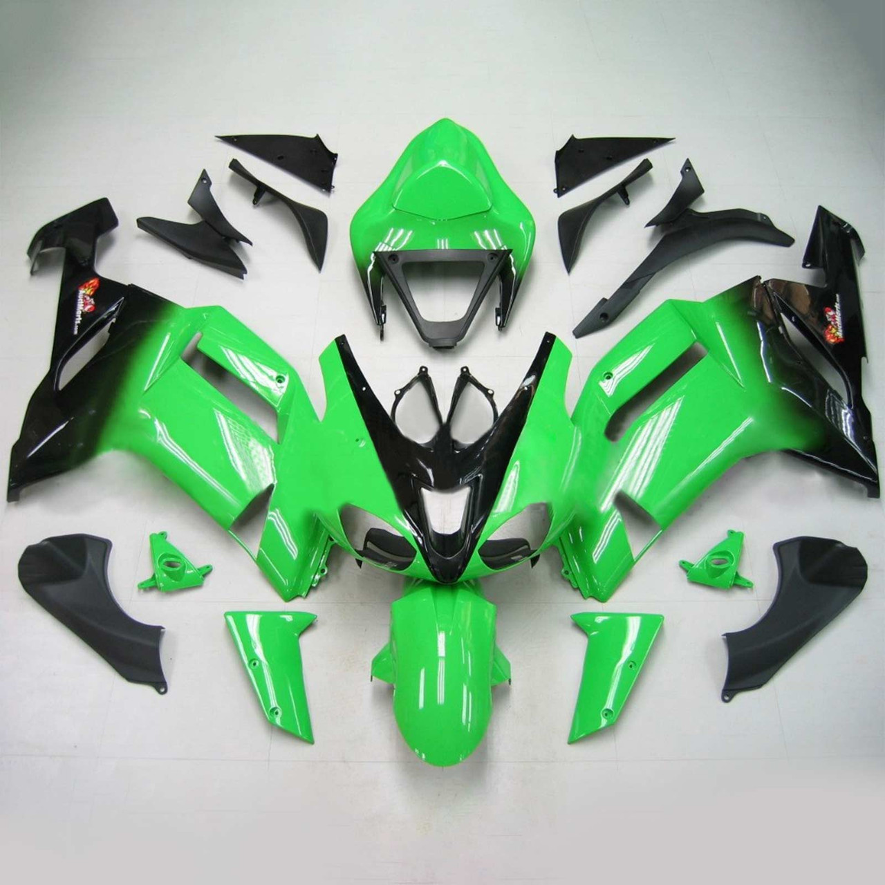 Kawasaki ZX6R 636 2007-2008 Amotopart Fairing Kit Generic #131