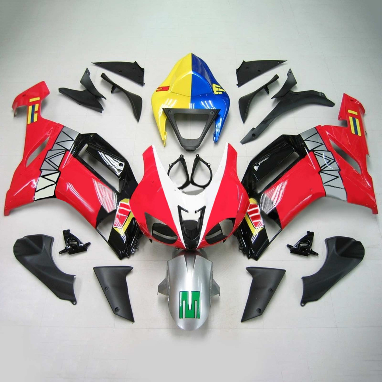 Kawasaki ZX6R 636 2007-2008 Amotopart Fairing Kit Generic #135