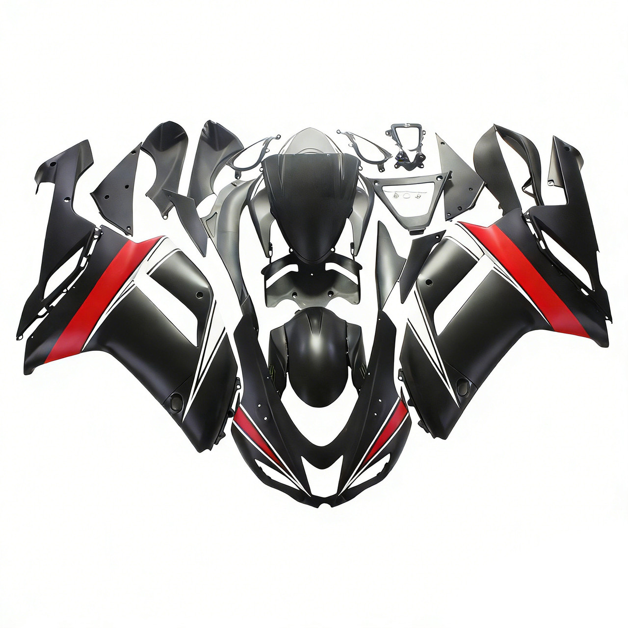 Kawasaki ZX6R 636 2007-2008 Amotopart Fairing Kit Generic #136