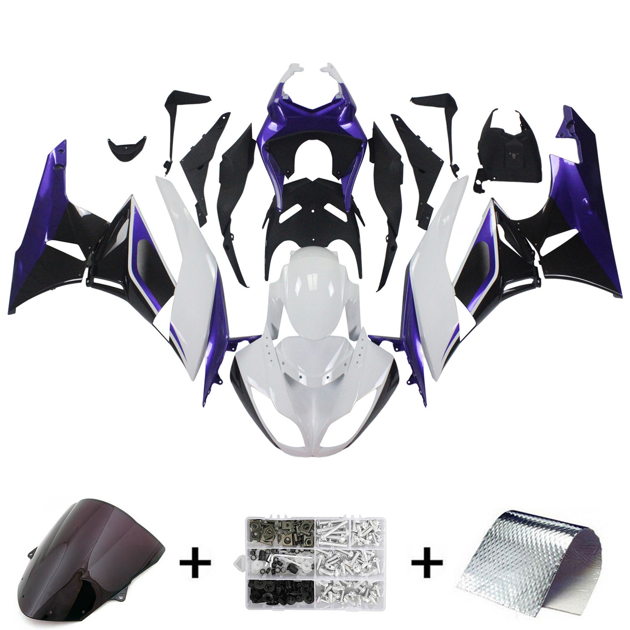 Kawasaki ZX6R 636 2009-2012 Amotopart Fairing Kit Generic #105